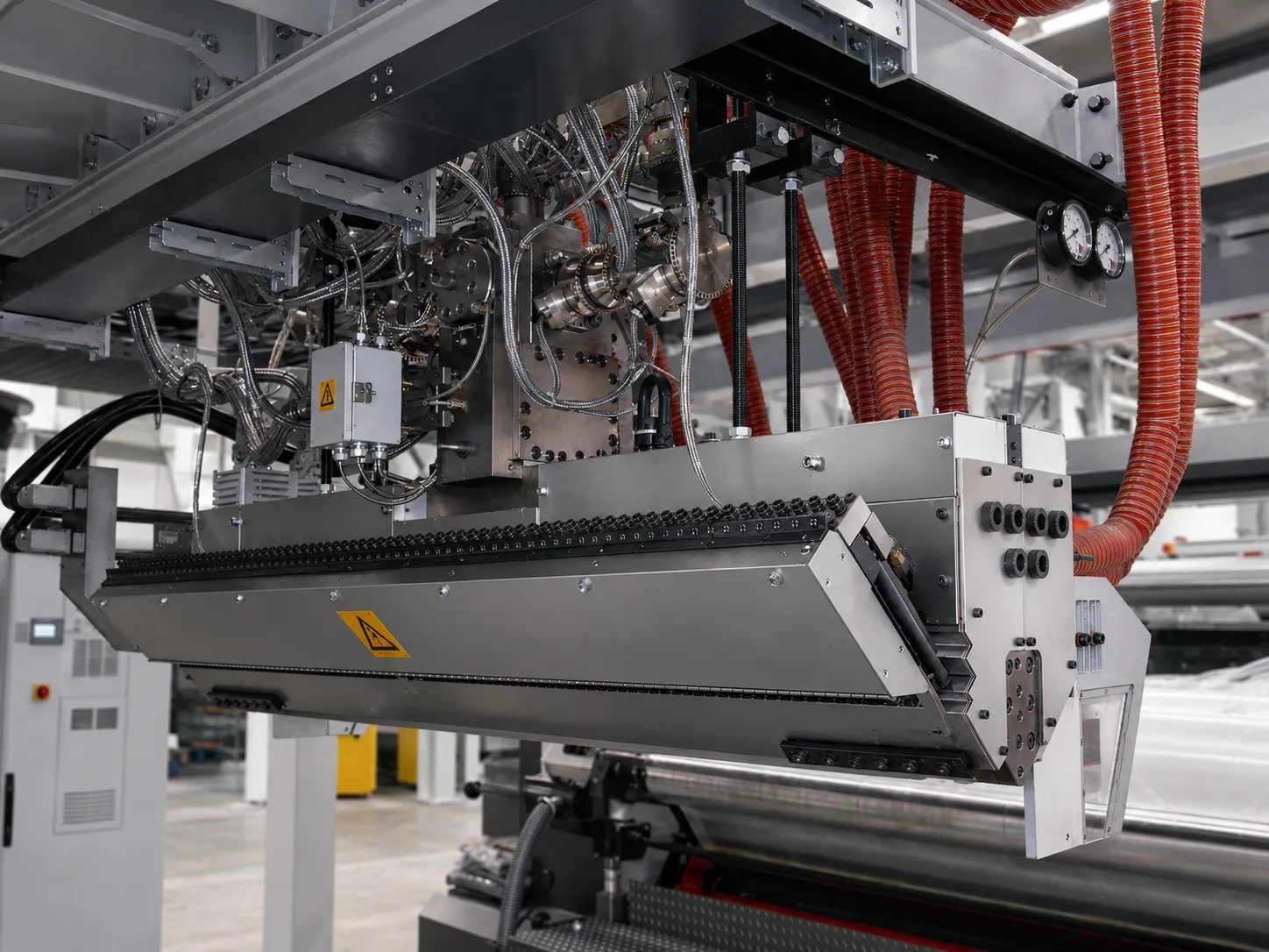 Cast extrusion system for stretch film and polypropylene applications